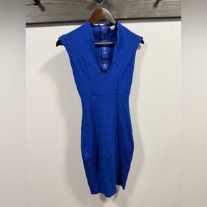 Elegant Blue Sleeveless Dress